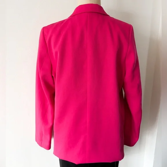 H&M Double-Breasted Structured Pink Blazer - Size Small - Picture 10 of 10